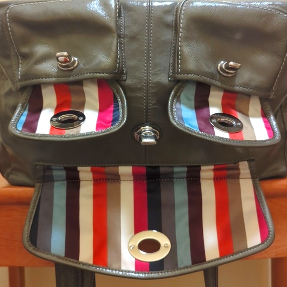 Coach Archive Gray Bleecker Peyton Limited Ed Satchel 13051 💯 - Picture 7 of 12